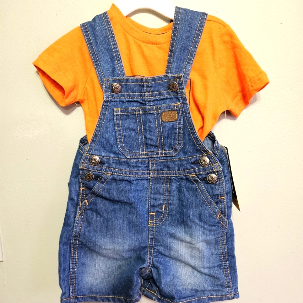 NWT!!! Riders by Lee Jean Overalls and Shirt Set Sz 12 months Unisex